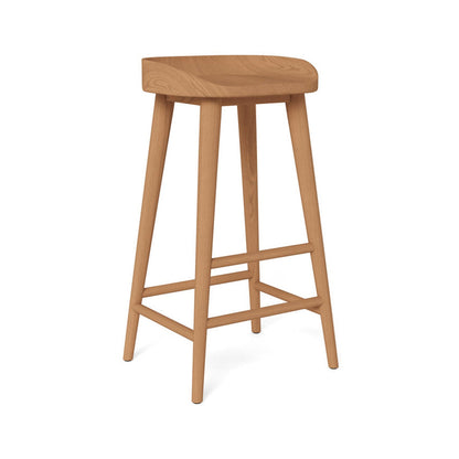Backless Teak Outdoor Bar Stool