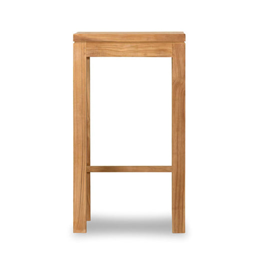 Backless Teak Outdoor Bar Stool