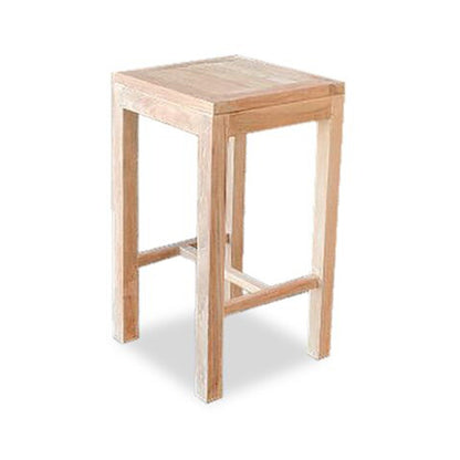Backless Teak Outdoor Bar Stool