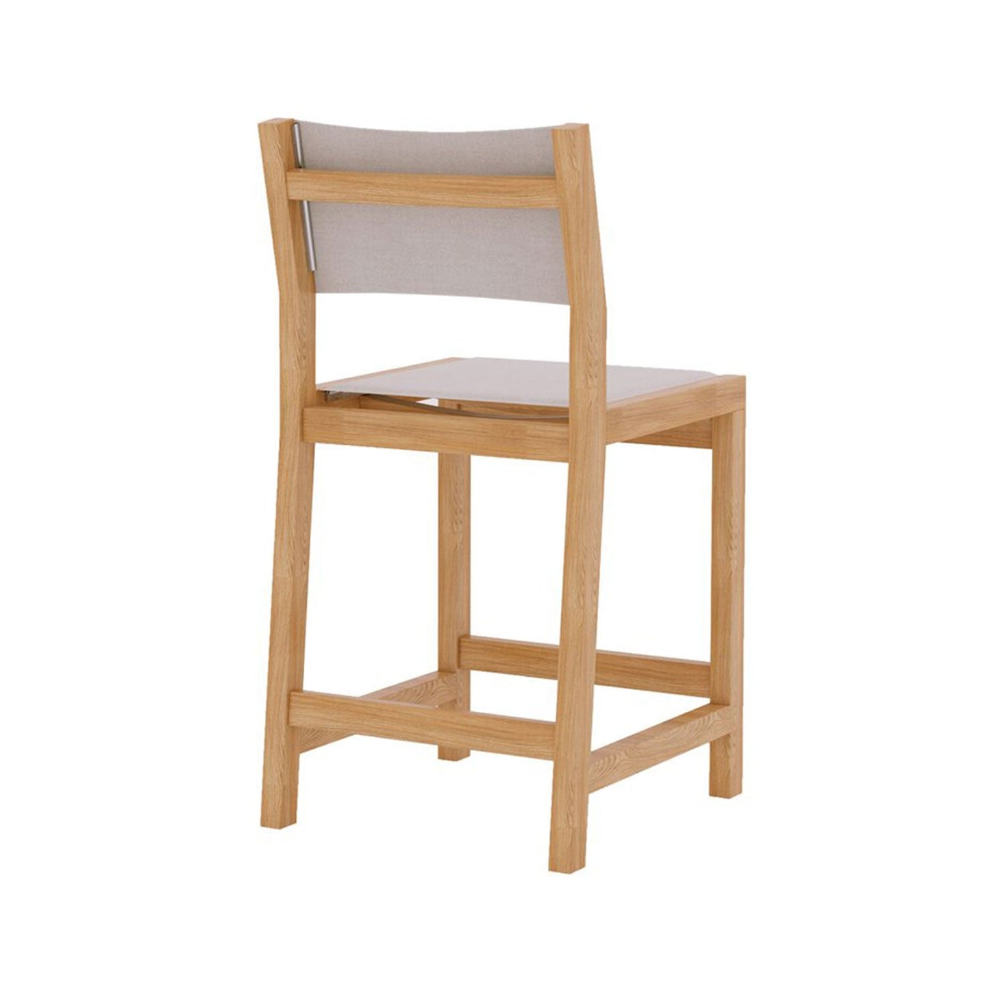 Armless Teak Outdoor Bar Stool