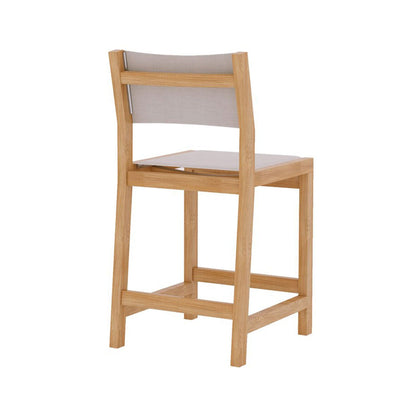 Armless Teak Outdoor Bar Stool