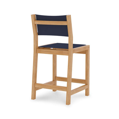 Armless Teak Outdoor Bar Stool