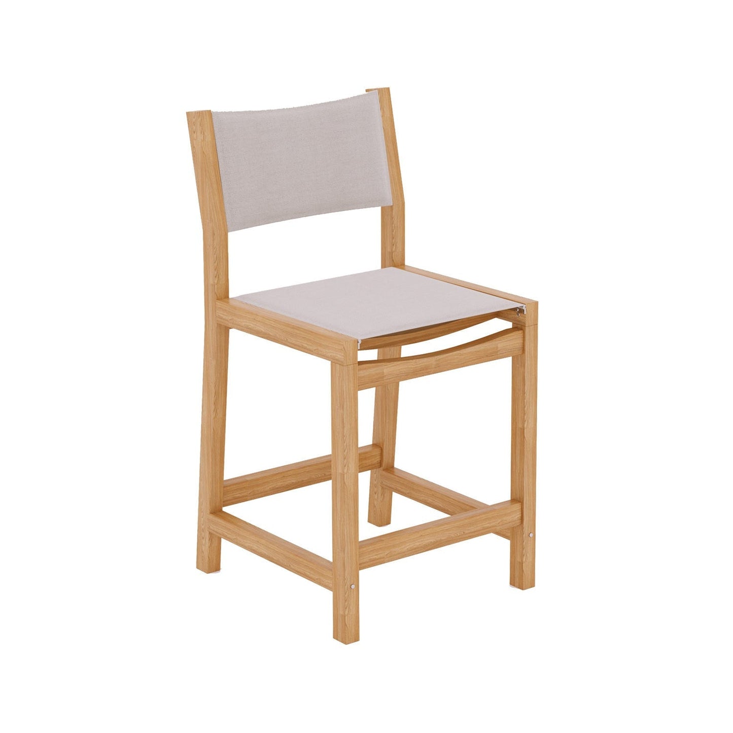 Armless Teak Outdoor Bar Stool