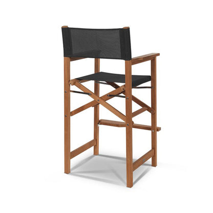 Folding Teak Outdoor Bar Stool
