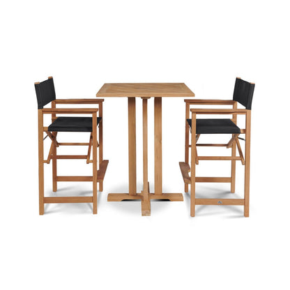 Folding Teak Outdoor Bar Stool