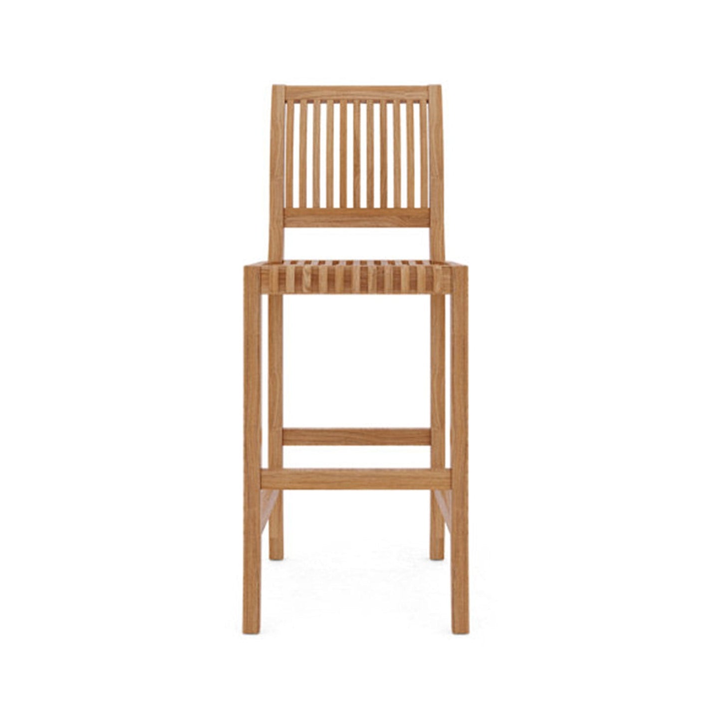 Armless Teak Outdoor Bar Stool