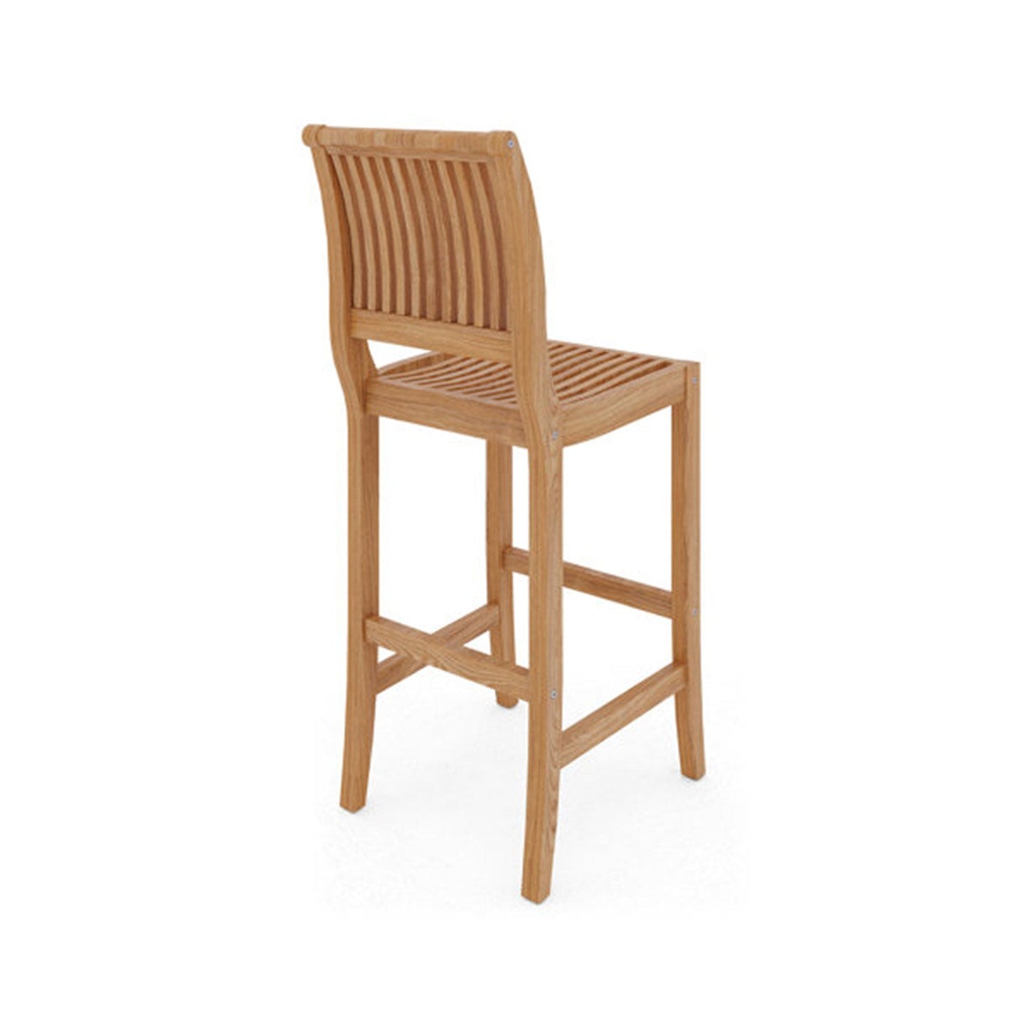 Armless Teak Outdoor Bar Stool