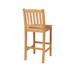 Armlehnloser Teak-Barhocker für den Außenbereich