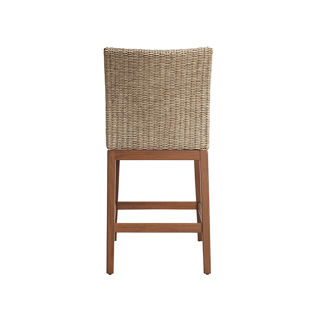 Armless Teak Outdoor Bar Stool