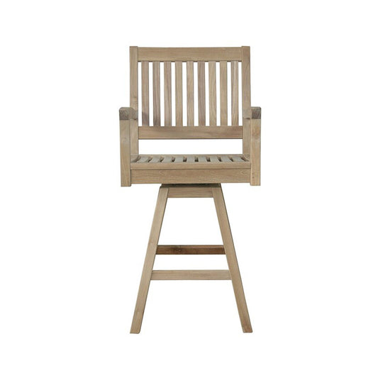 Swivel Teak Outdoor Bar Stool