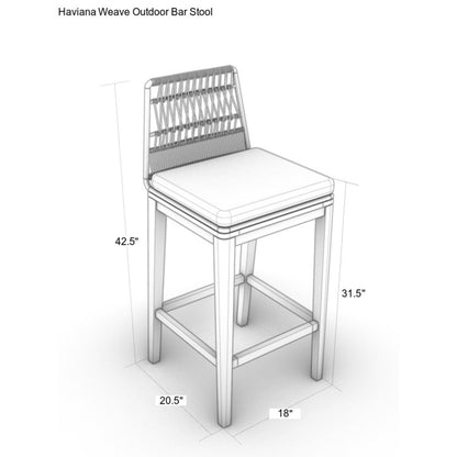 Outdoor Teak Bar Stool