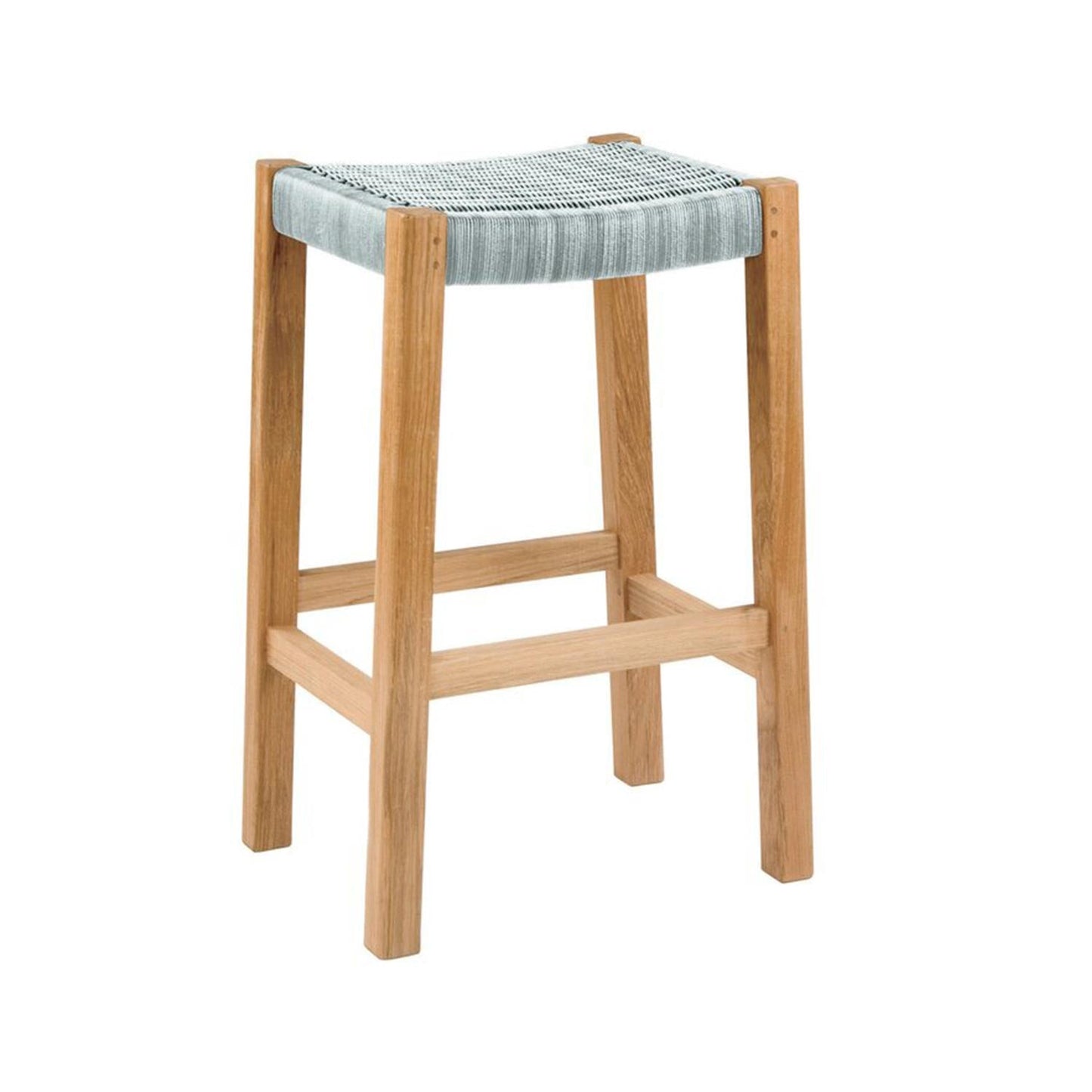 Backless Teak Outdoor Bar Stool