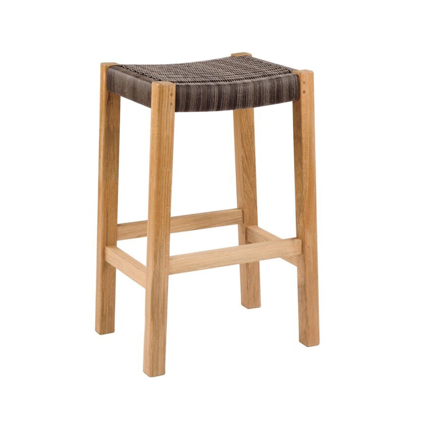 Backless Teak Outdoor Bar Stool