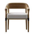 Teak Essstuhl mit Performance-Stoff