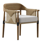 Teak Essstuhl mit Performance-Stoff