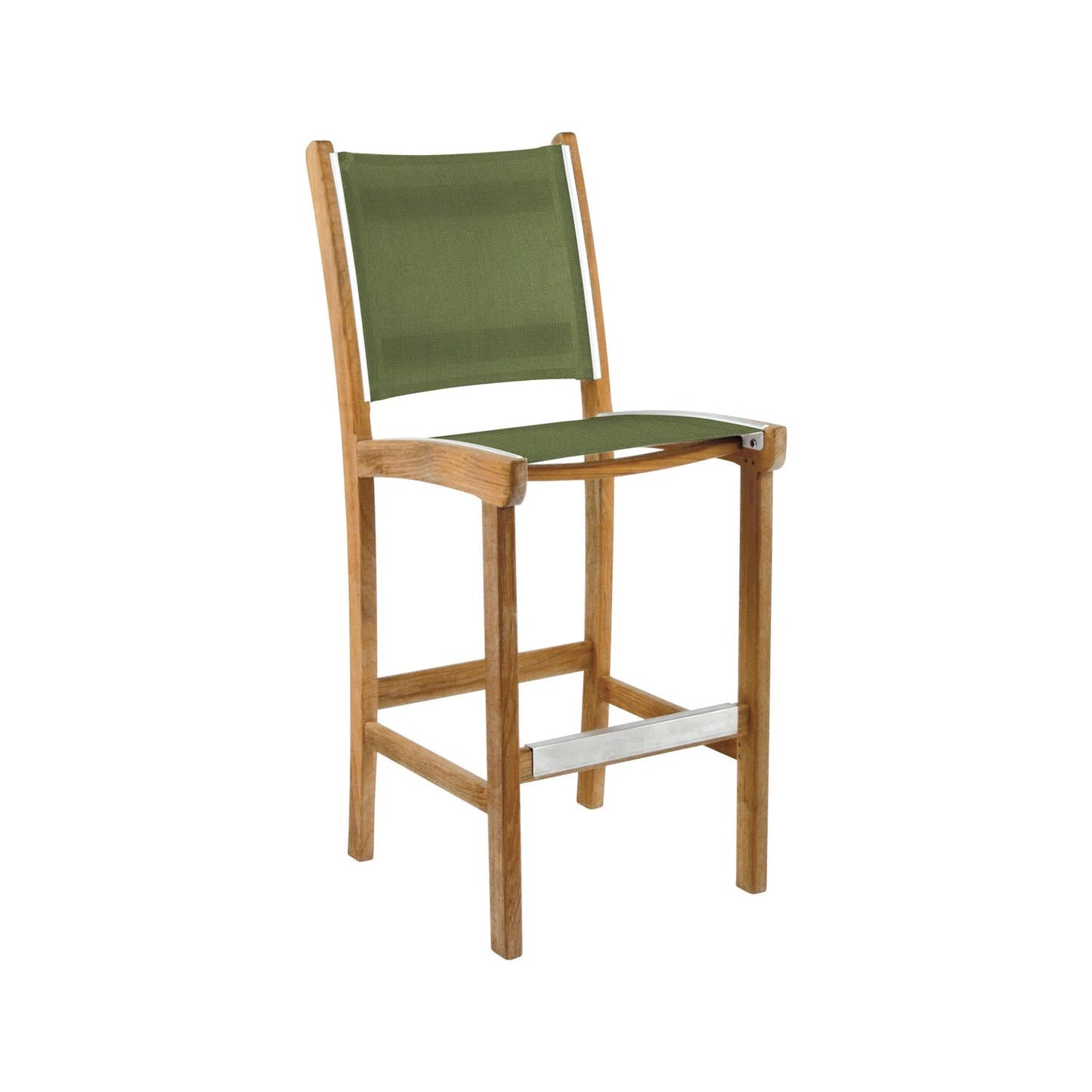 Armless Teak Outdoor Bar Stool