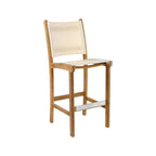 Armless Teak Outdoor Bar Stool