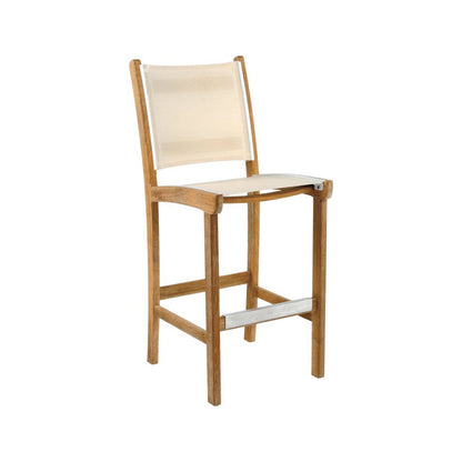 Armless Teak Outdoor Bar Stool