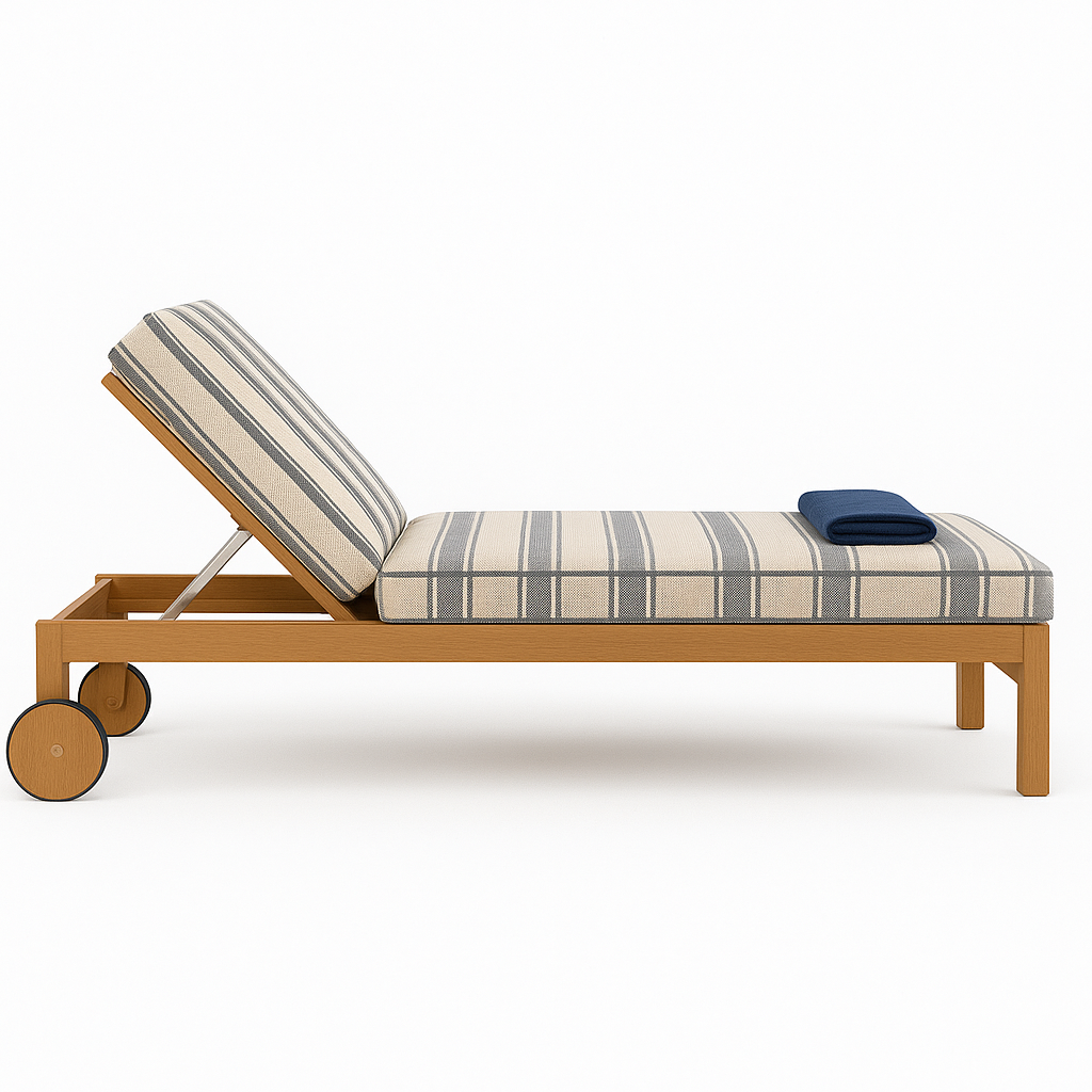 Teak Outdoor Chaise Lounger