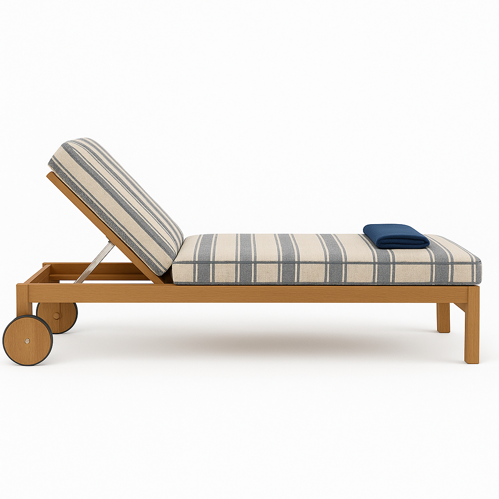 Teak Outdoor Chaise Lounger