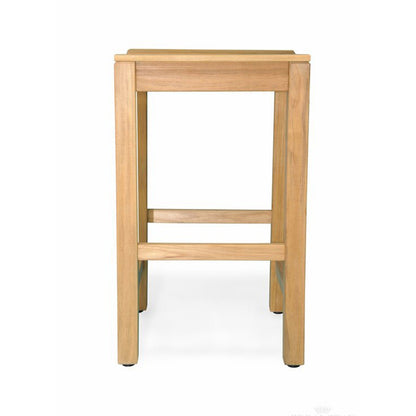Backless Teak Outdoor Bar Stool