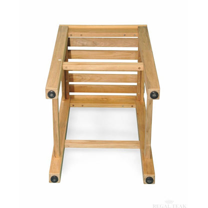 Backless Teak Outdoor Bar Stool