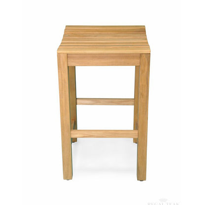 Backless Teak Outdoor Bar Stool