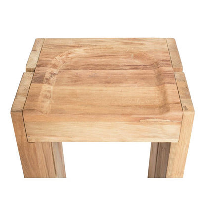 Backless Teak Outdoor Bar Stool