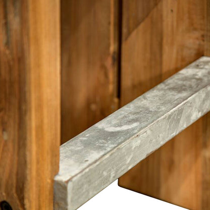 Backless Teak Outdoor Bar Stool