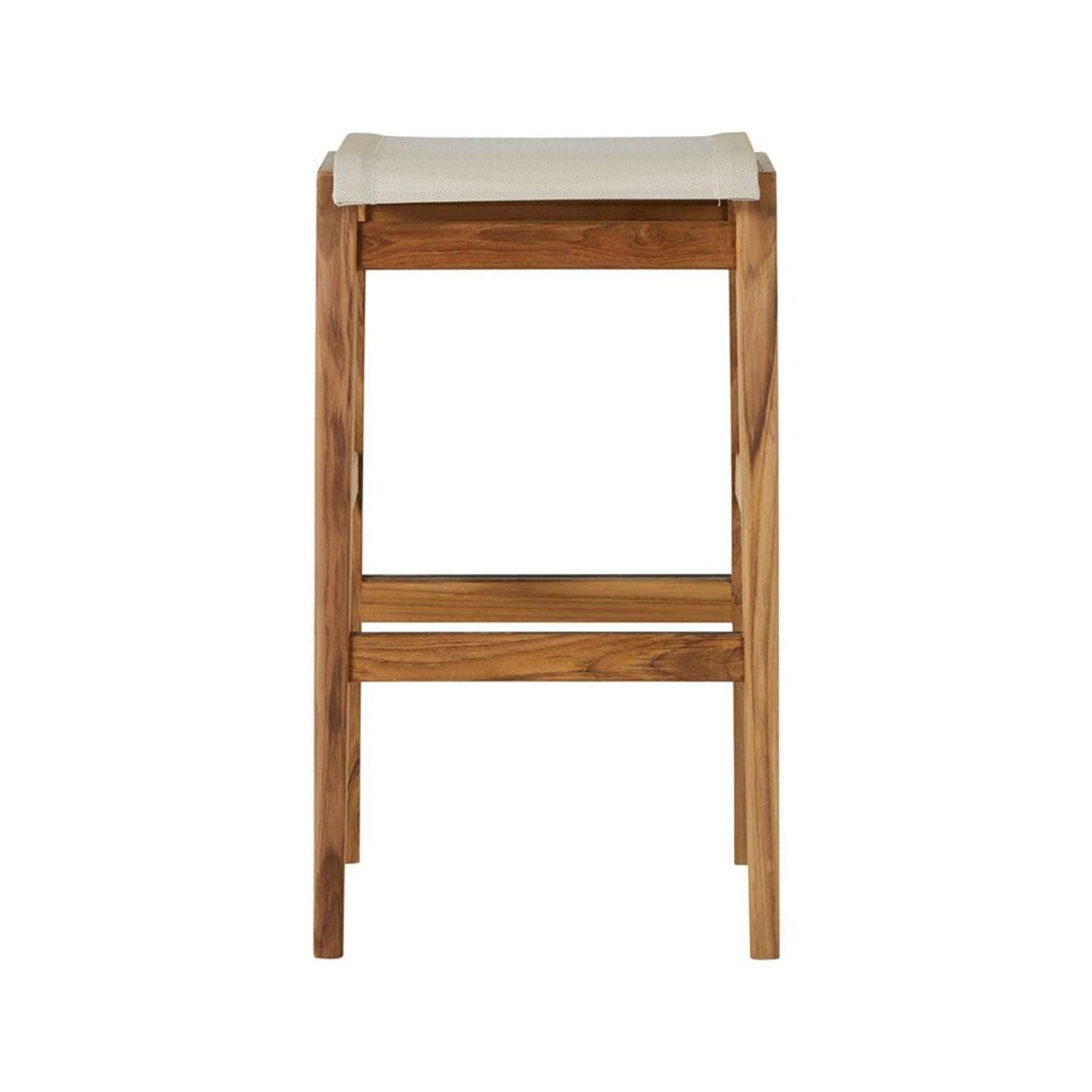 Backless Teak Outdoor Bar Stool