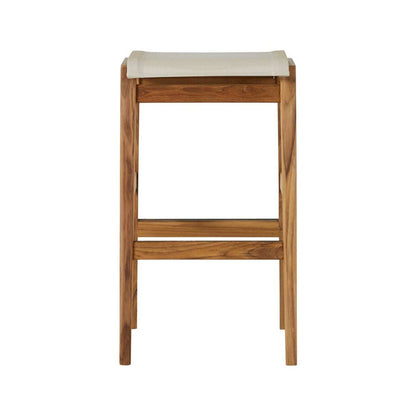 Backless Teak Outdoor Bar Stool