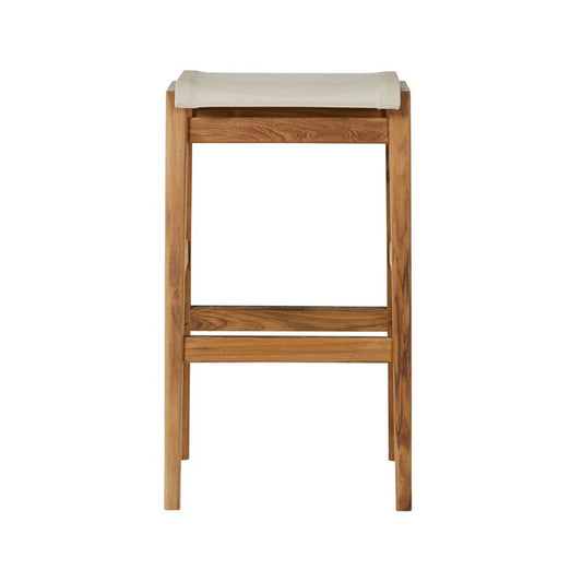 Backless Teak Outdoor Bar Stool