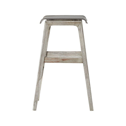 Backless Teak Outdoor Bar Stool