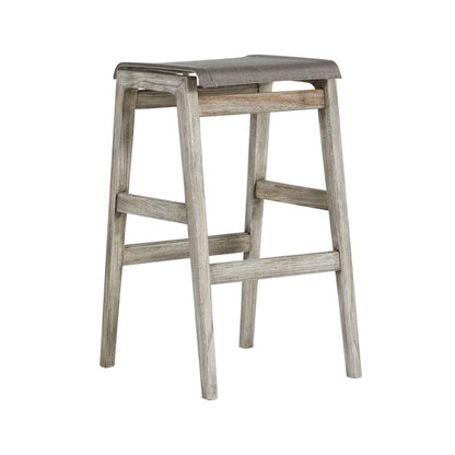 Backless Teak Outdoor Bar Stool