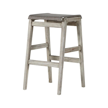 Backless Teak Outdoor Bar Stool