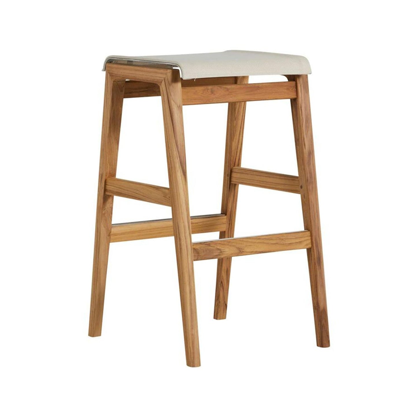 Backless Teak Outdoor Bar Stool