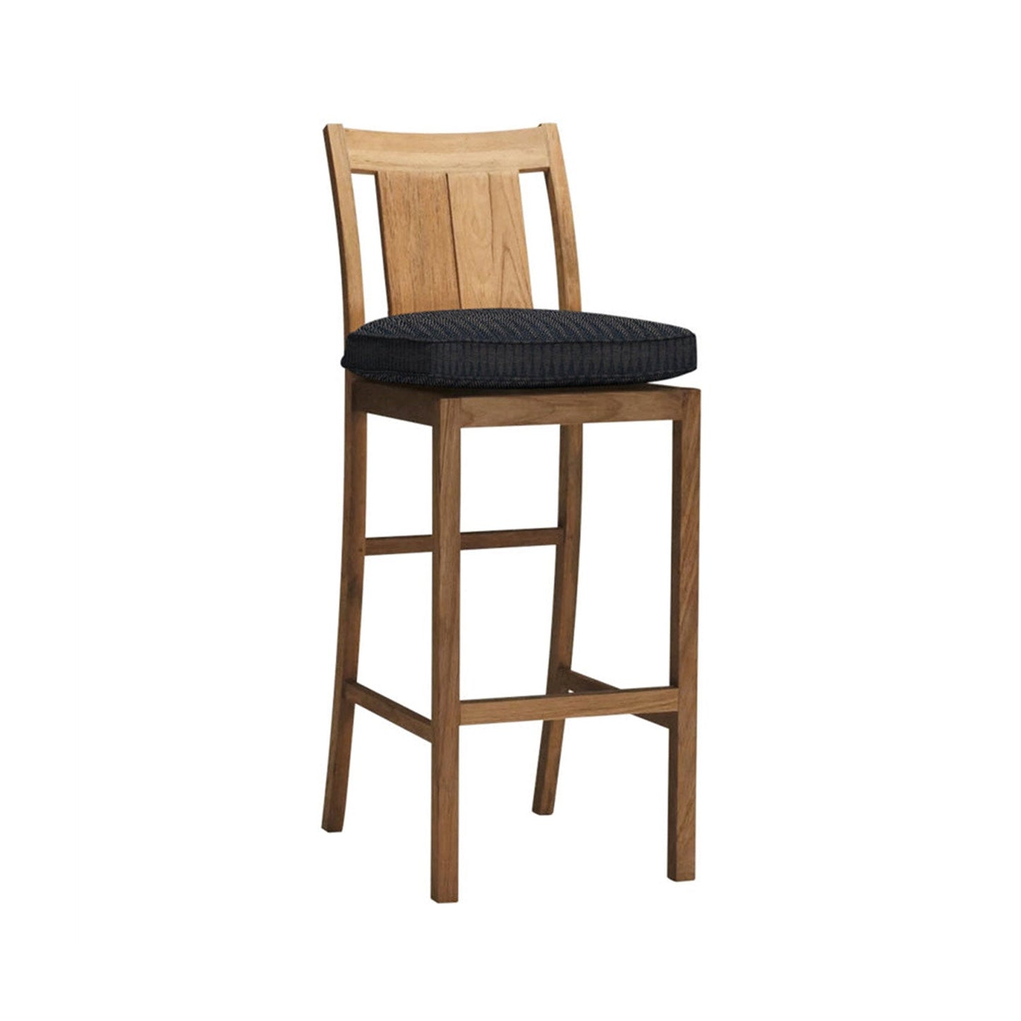 Armless Teak Outdoor Bar Stool