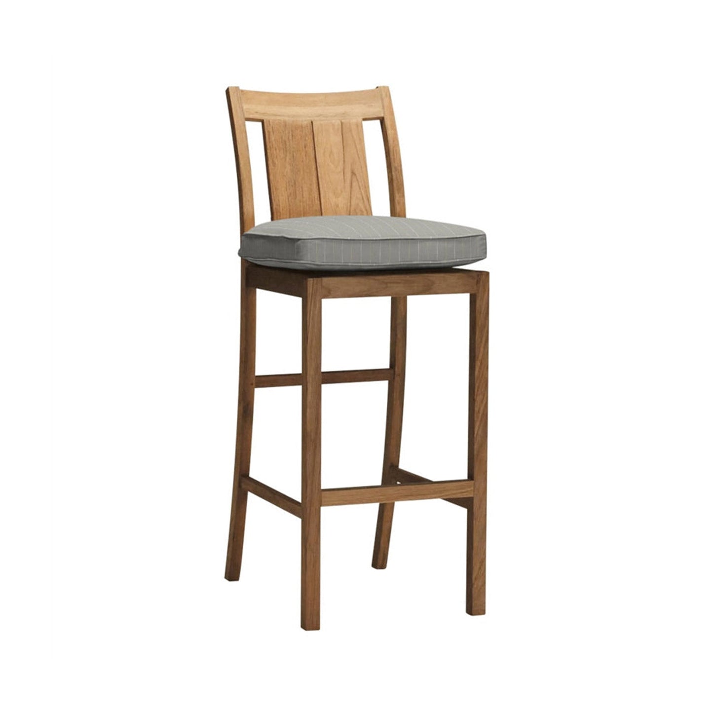Armless Teak Outdoor Bar Stool