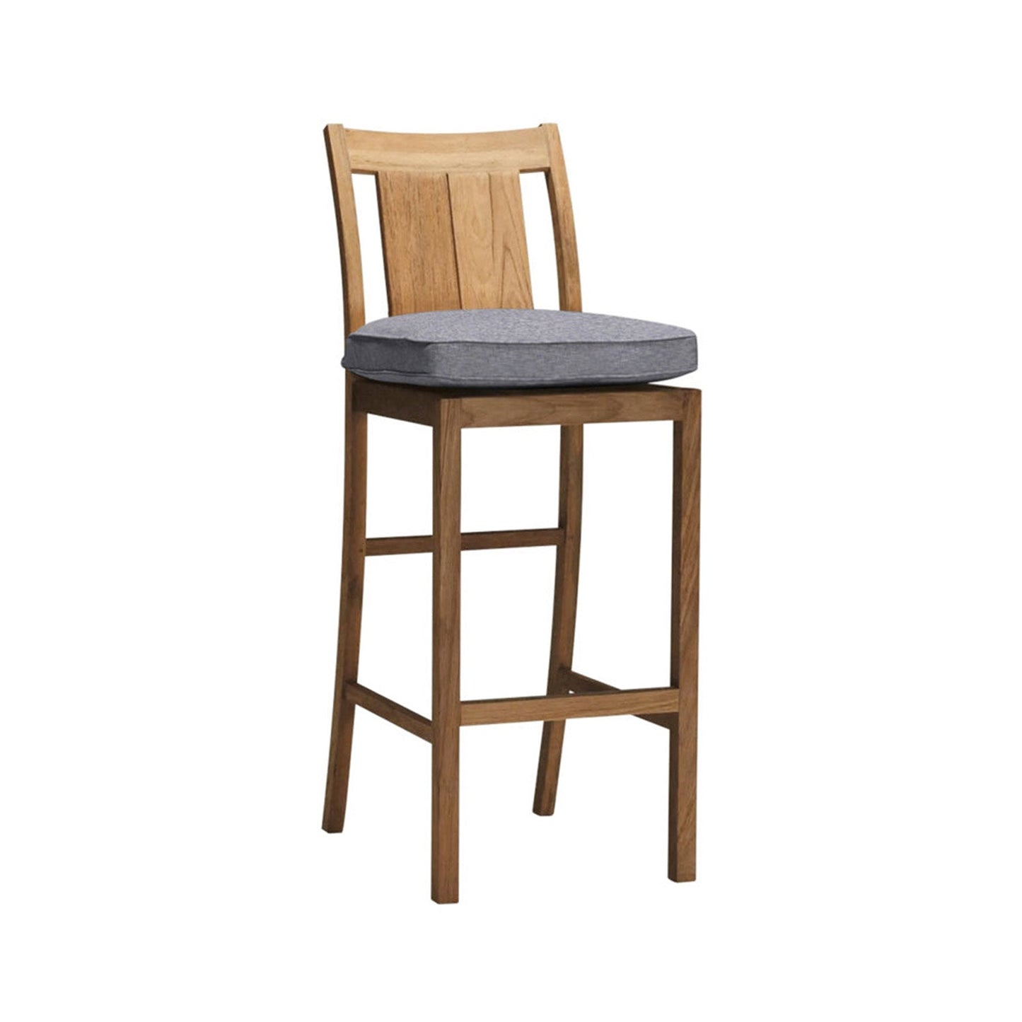 Armless Teak Outdoor Bar Stool