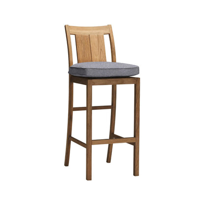 Armless Teak Outdoor Bar Stool