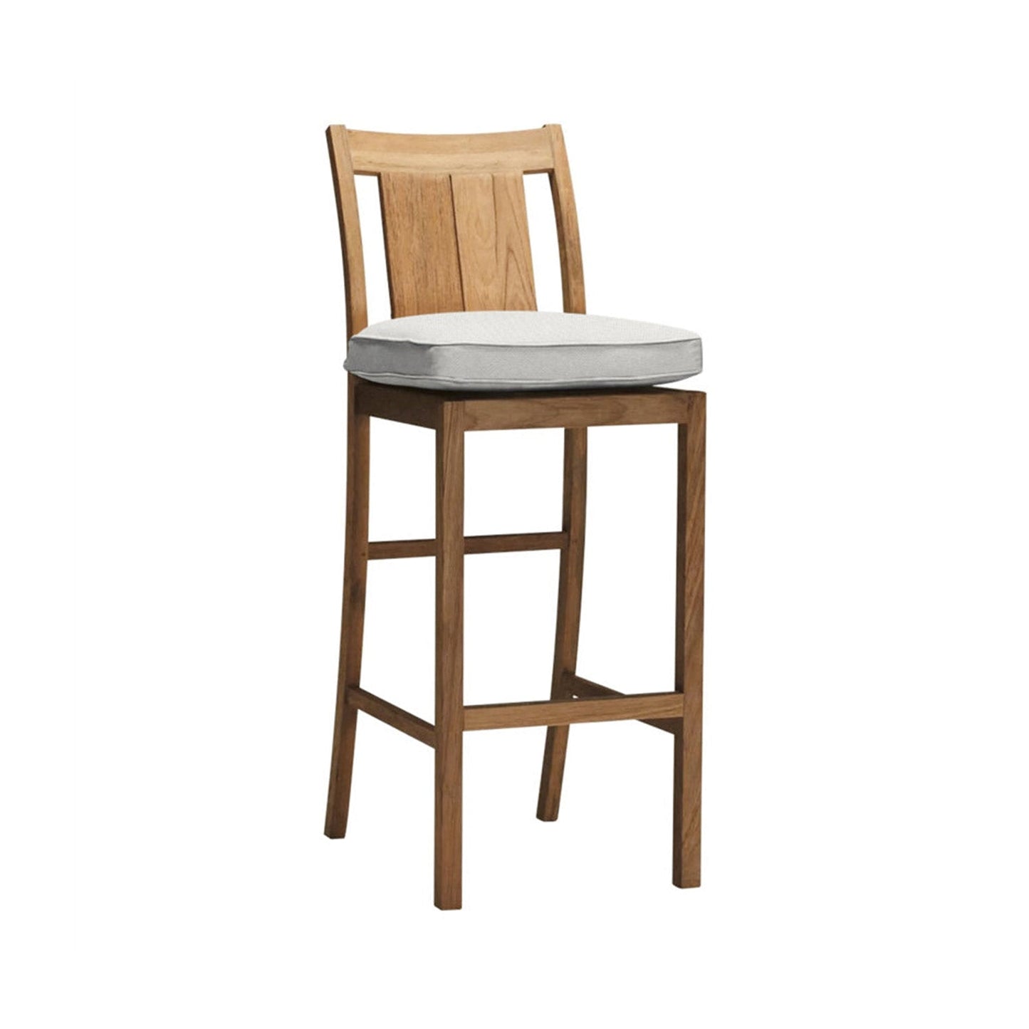 Armless Teak Outdoor Bar Stool