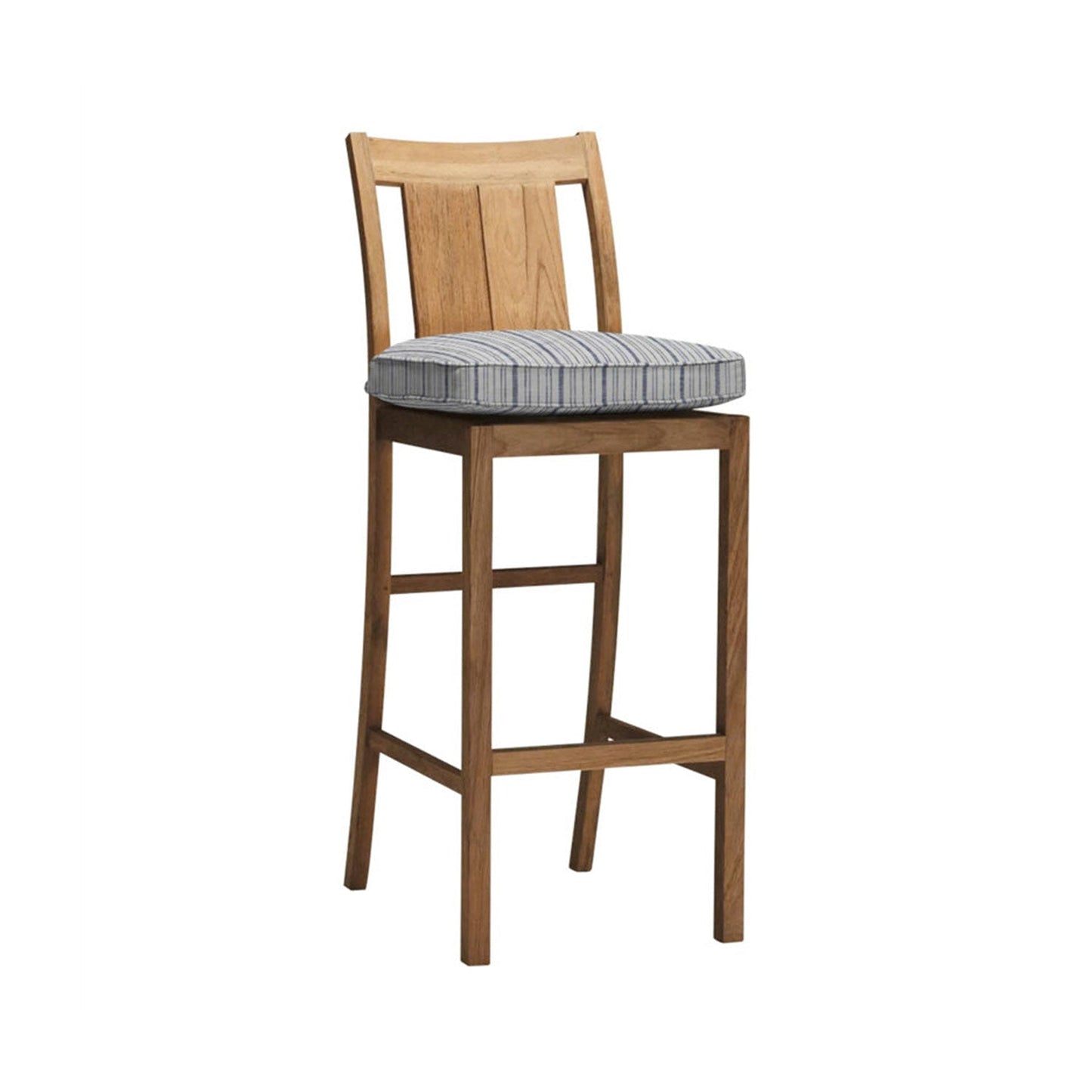Armless Teak Outdoor Bar Stool