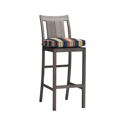 Armless Teak Outdoor Bar Stool