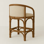 Boucle- und Rattan-Effekt Bar- und Hocker - Für Innen- und Außenbereich