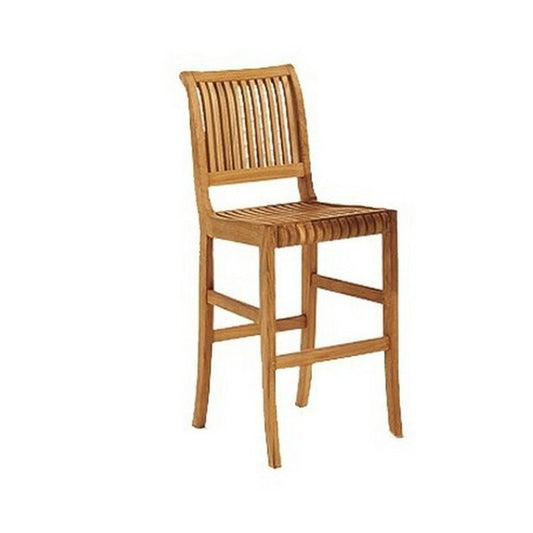 Armless Teak Outdoor Bar Stool