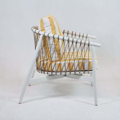 Lounge Chair with Summer Stripe Upholstery