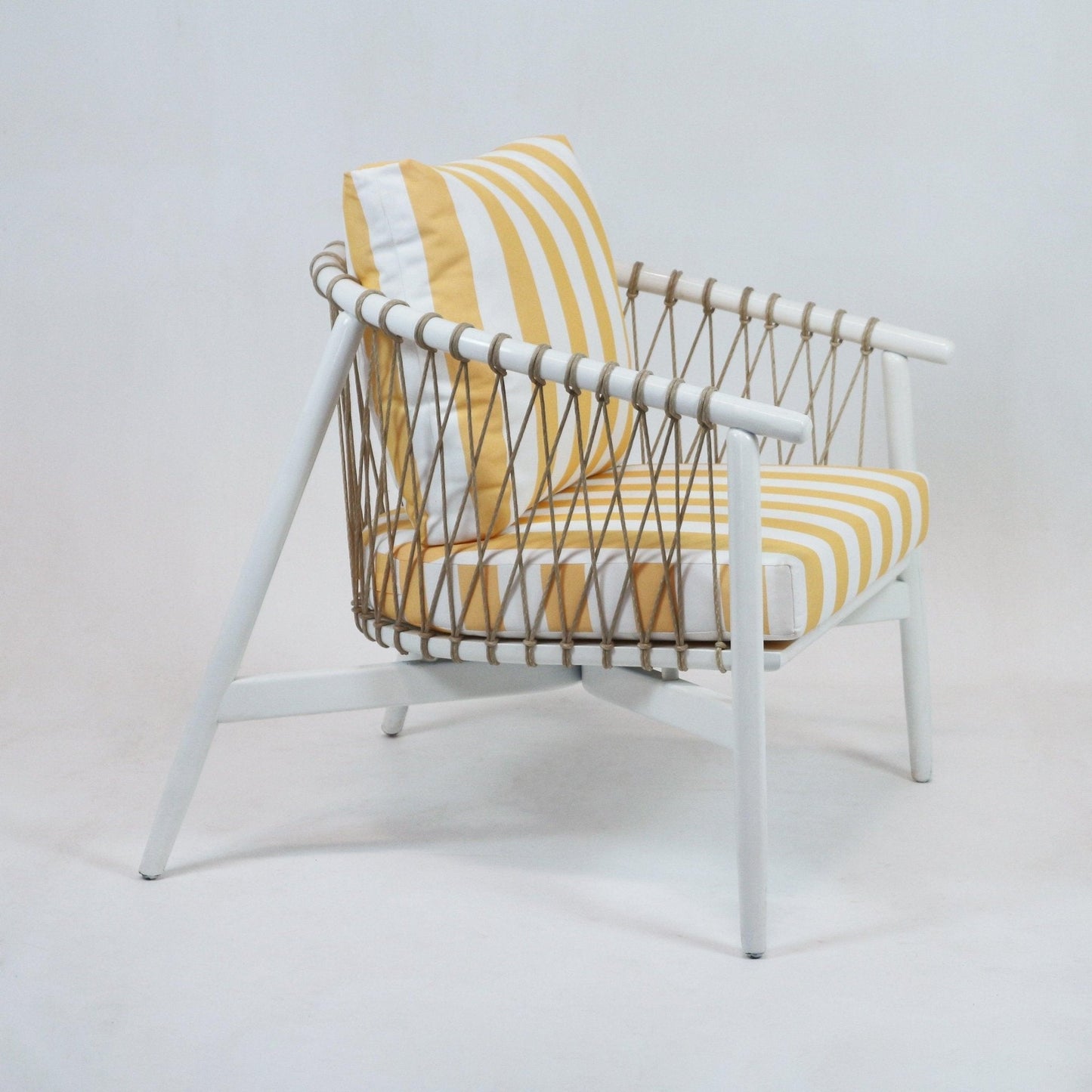 Lounge Chair with Summer Stripe Upholstery