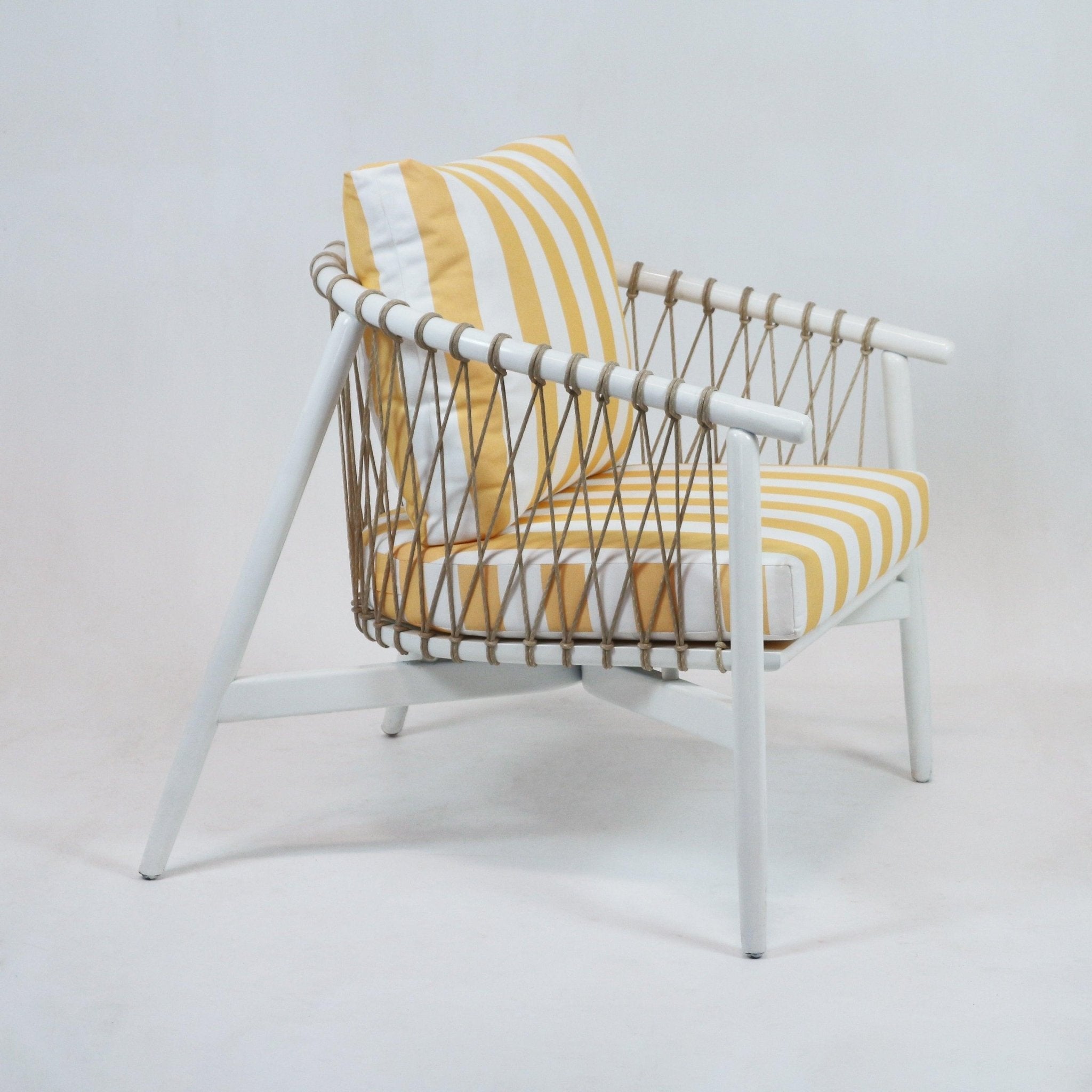 Lounge Chair with Summer Stripe Upholstery