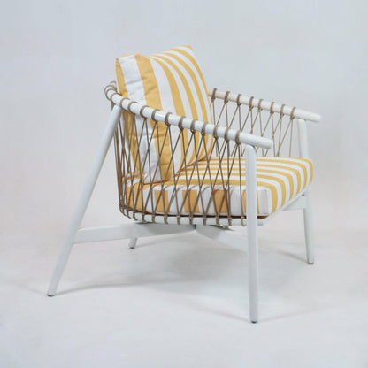 Lounge Chair with Summer Stripe Upholstery