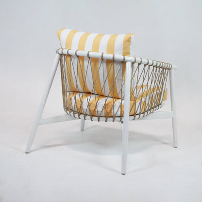 Lounge Chair with Summer Stripe Upholstery